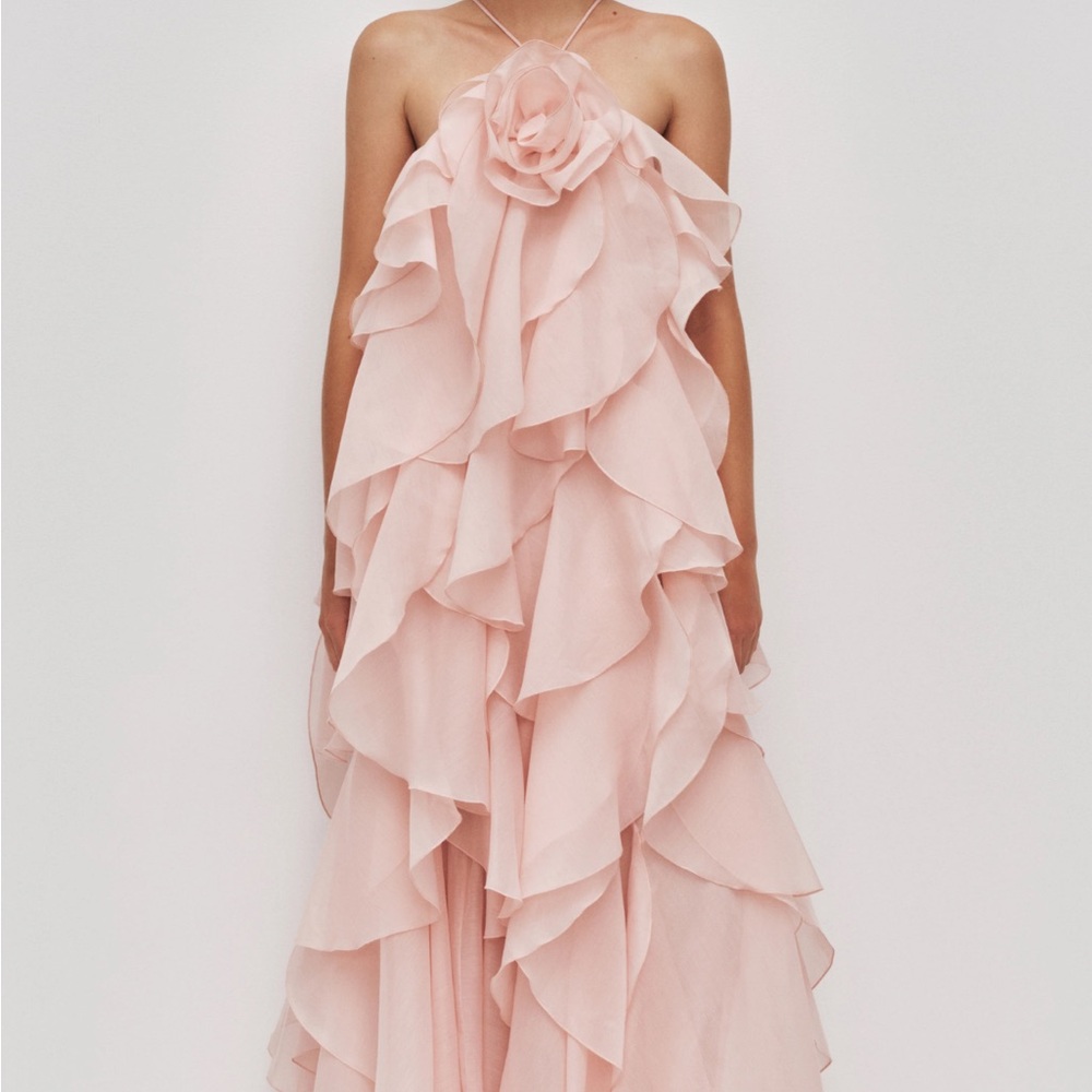 Aje Pandorea Pastel Pink Maxi Dress
